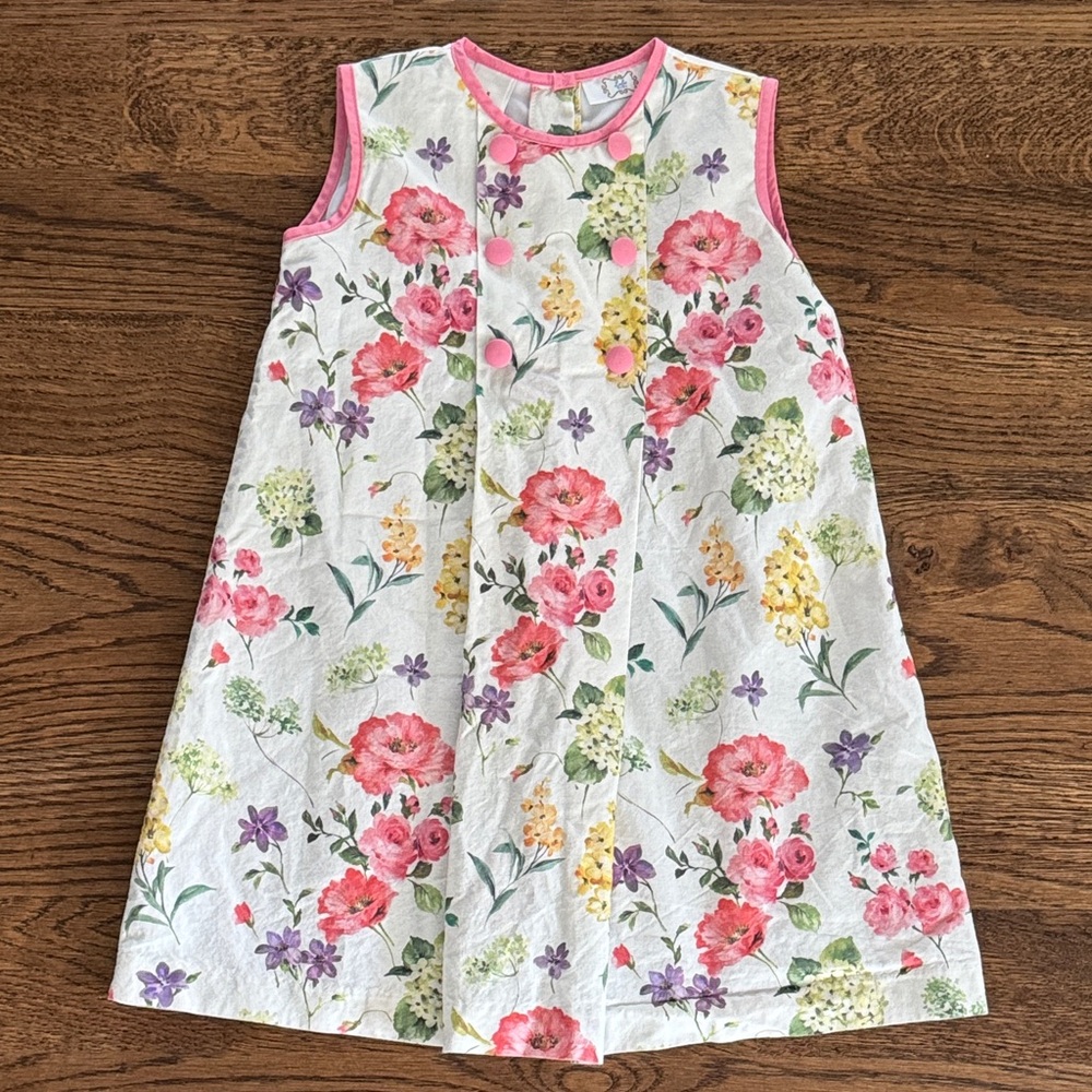 Lulu Bebe Beautiful Girls Floral Sleeveless A-Line Dress